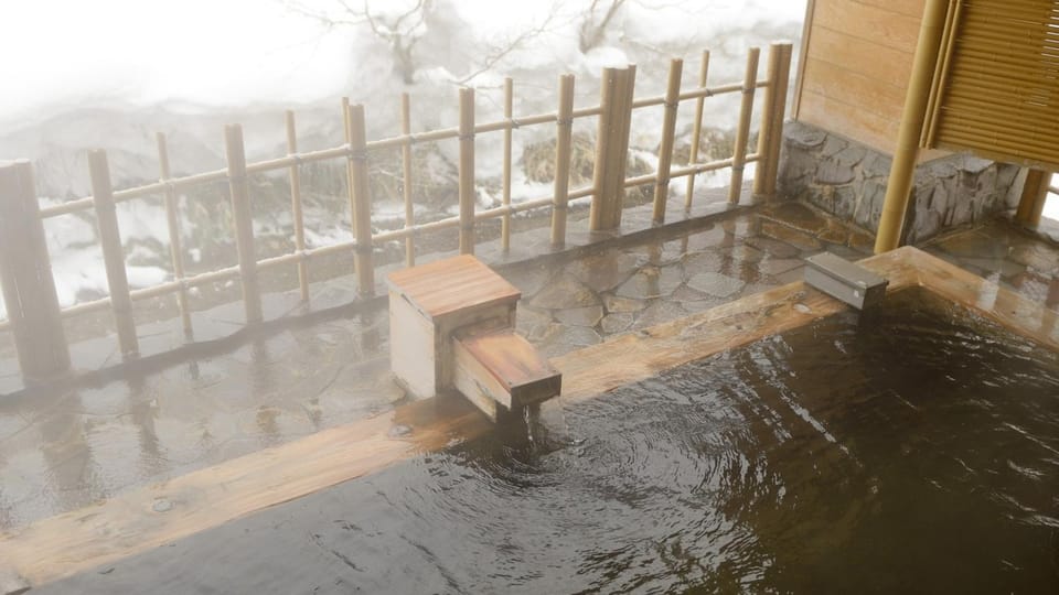 Natural landscape, Winter, Hot Spring Bath, Open Air Bath, Public Bath