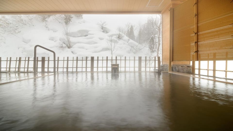 Natural landscape, Winter, Hot Spring Bath, Open Air Bath, Public Bath