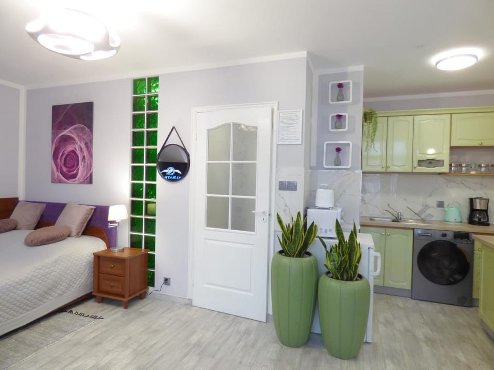Kitchen or kitchenette, Living room, Seating area, minibar, stove, washing machine