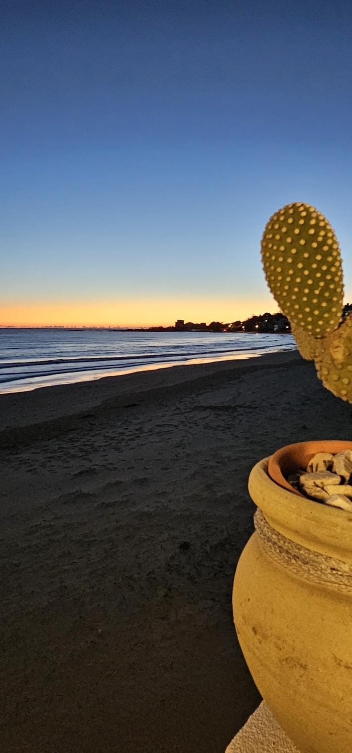 Beach, Sea view, Sunset