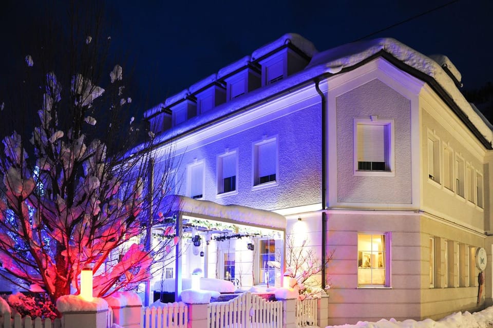 Property building, Winter, Garden view