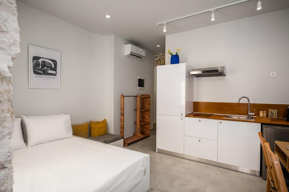Bed, Kitchen or kitchenette, air conditioner