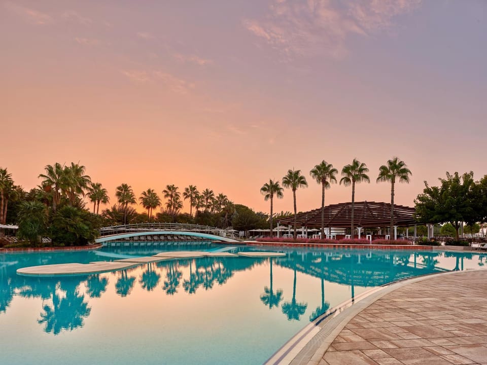 Swimming pool, Sunrise, Sunset