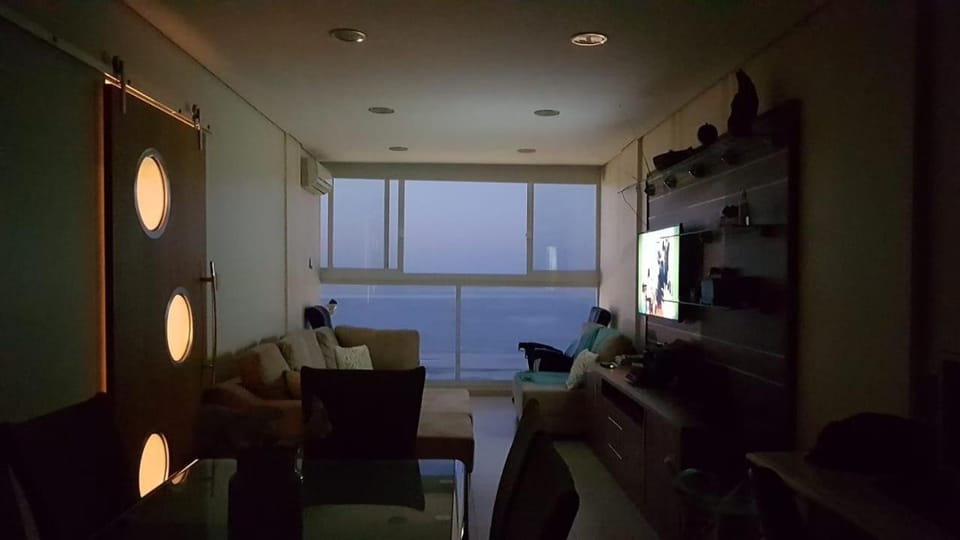 A melhor vista de Santos para 5 pessoas pé na areia Apartment in Santos
