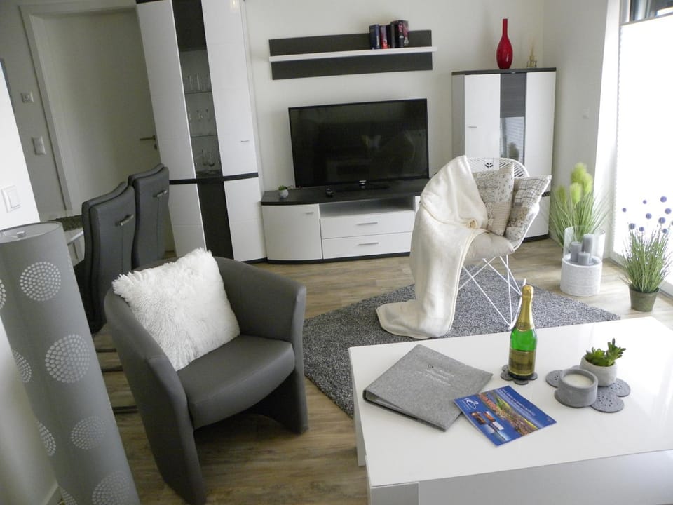 TV and multimedia, Living room, Photo of the whole room, Decorative detail, Seating area, City view, Lake view