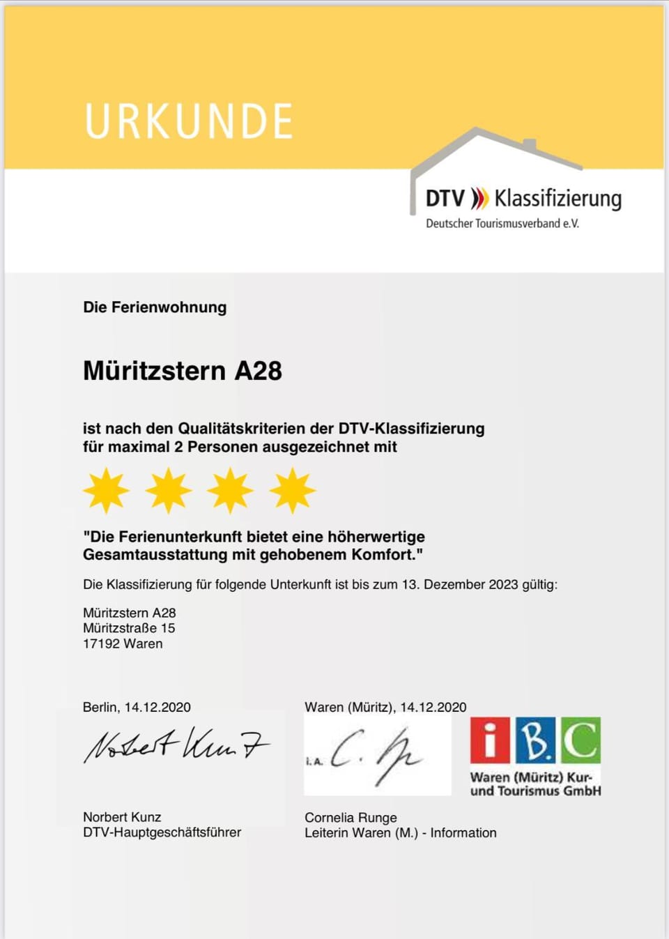Certificate/Award