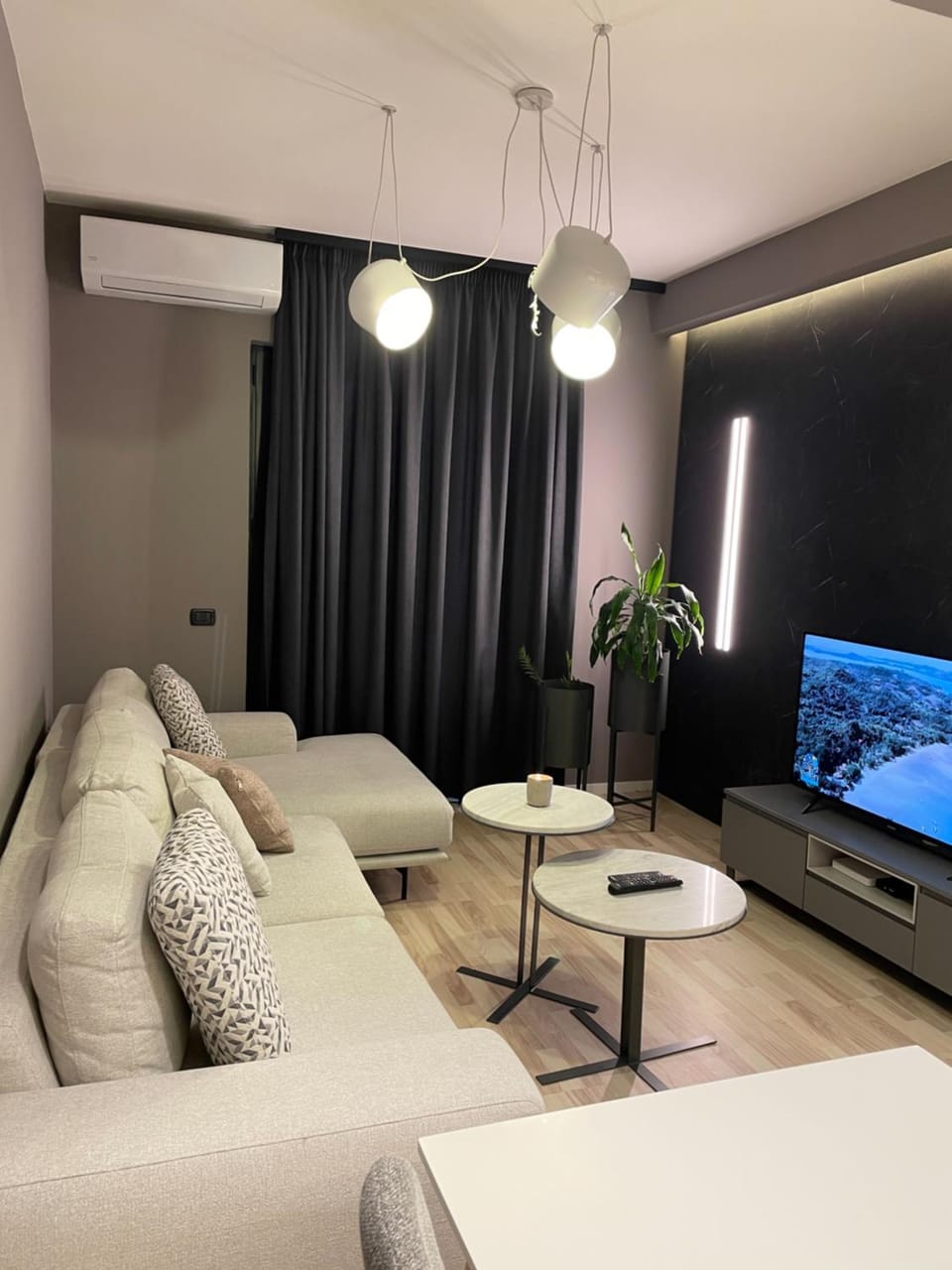 TV and multimedia, Living room, Seating area, air conditioner