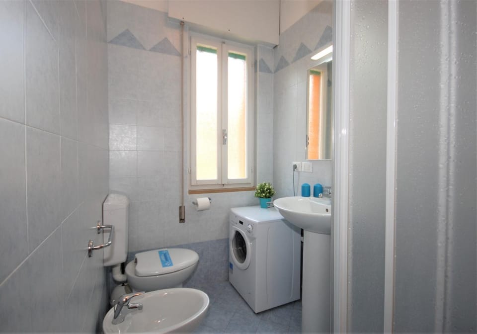 Bathroom, bidet, washing machine