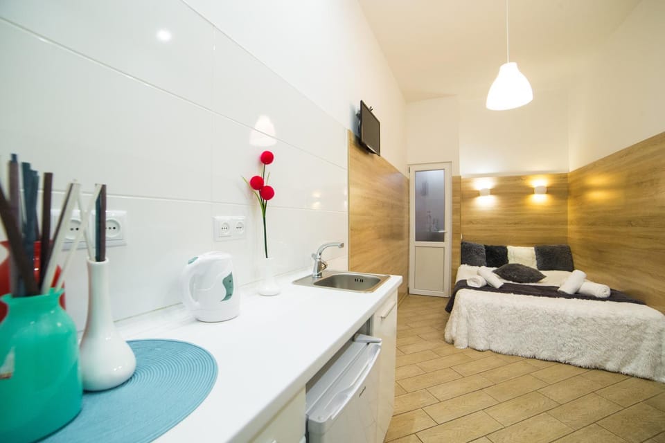 Bed, Coffee/tea facilities, Kitchen or kitchenette, Seating area