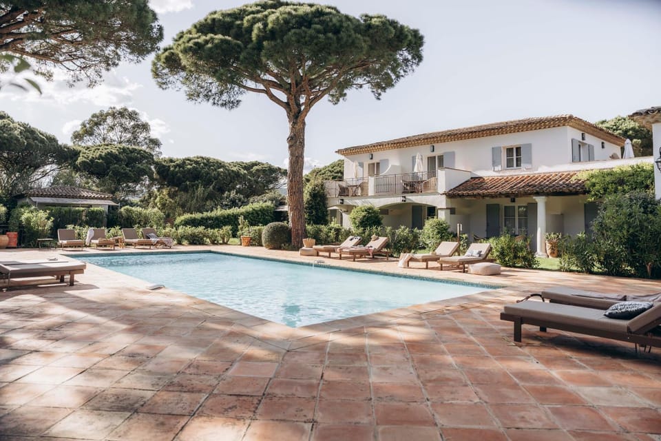 Patio, Natural landscape, Garden, Garden view, Pool view, Swimming pool, sunbed