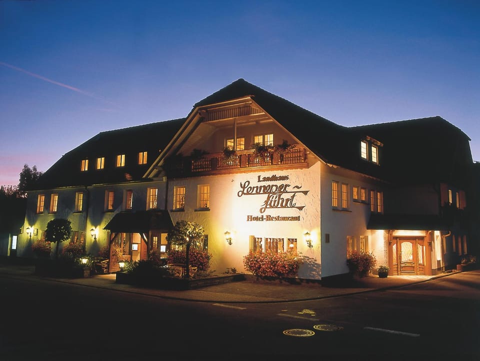 Property building, Night, Property logo or sign