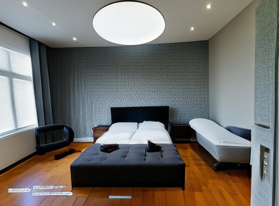 Bed, Living room, Bedroom