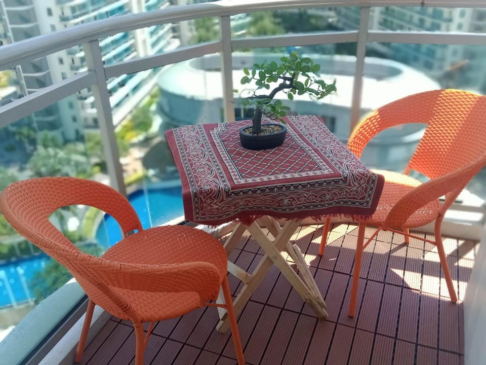 Patio, Day, View (from property/room), Balcony/Terrace, Seating area, Pool view, Swimming pool