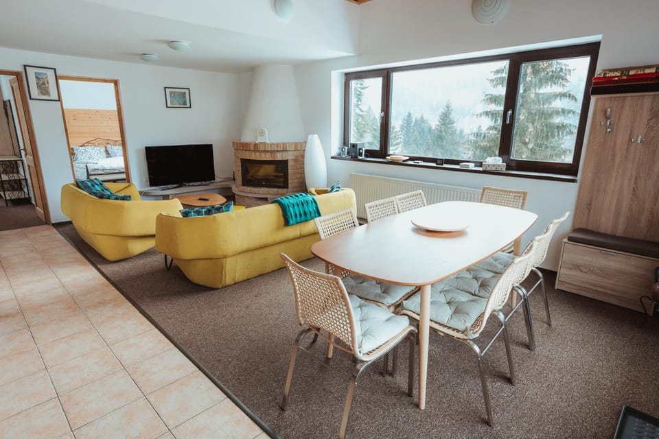 Day, Winter, TV and multimedia, Living room, Dining area, On site