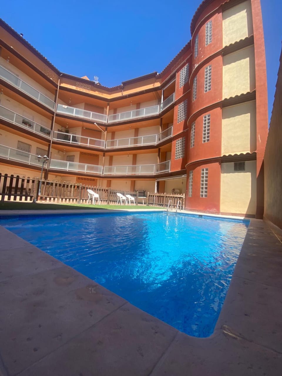 Property building, Day, Balcony/Terrace, Pool view, Swimming pool