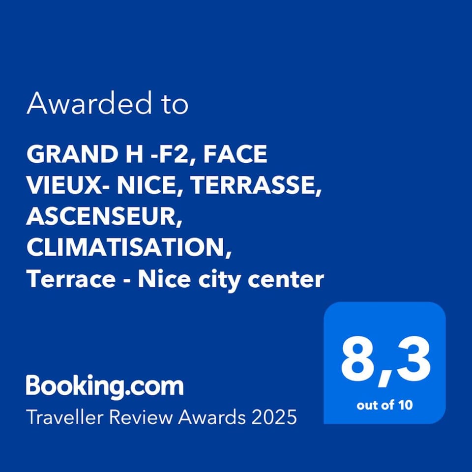 GRAND H -F2, FACE VIEUX- NICE, TERRASSE, ASCENSEUR, CLIMATISATION, Terrace - Nice city center Apartment in Nice