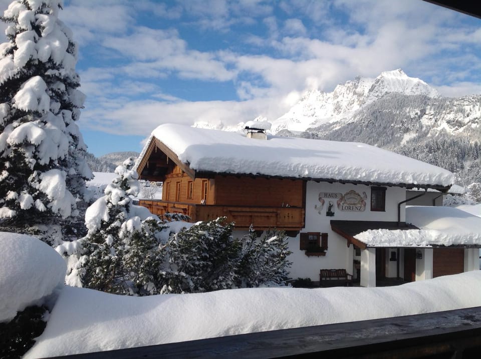 Property building, Facade/entrance, Winter, Mountain view