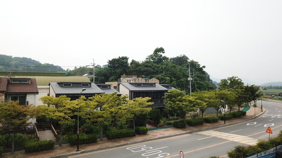 Facade/entrance, Day, Bird's eye view, Summer, Street view