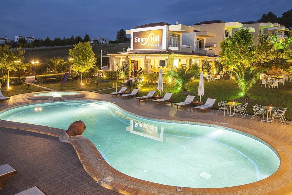 Night, Swimming pool