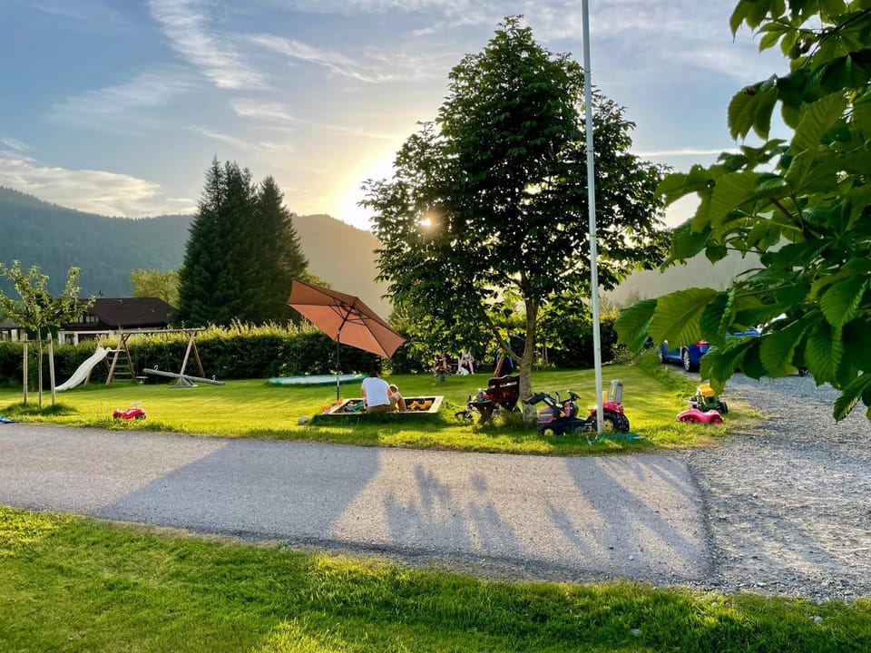 Spring, Natural landscape, Children play ground, Garden, Garden view, Mountain view
