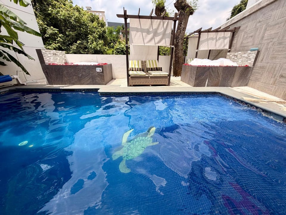 Hot Tub, Pool view, Swimming pool, sunbed