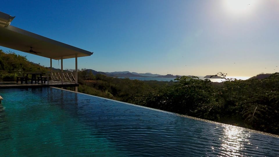 Natural landscape, Swimming pool, Sunset