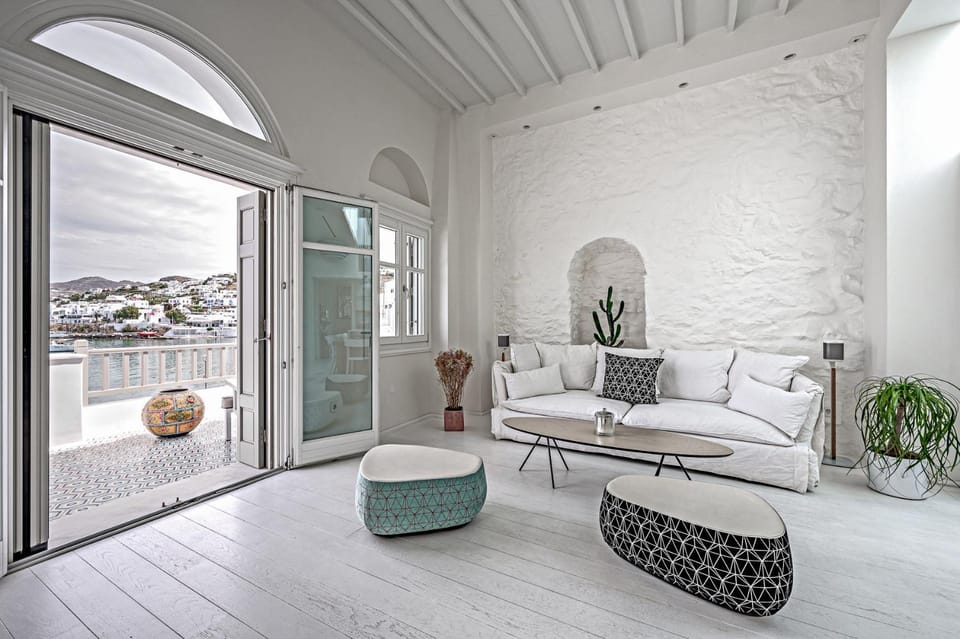 Living room, Seating area, City view