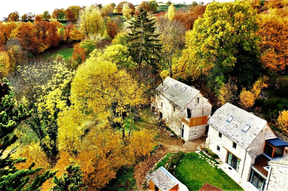 Bird's eye view, Autumn, On site