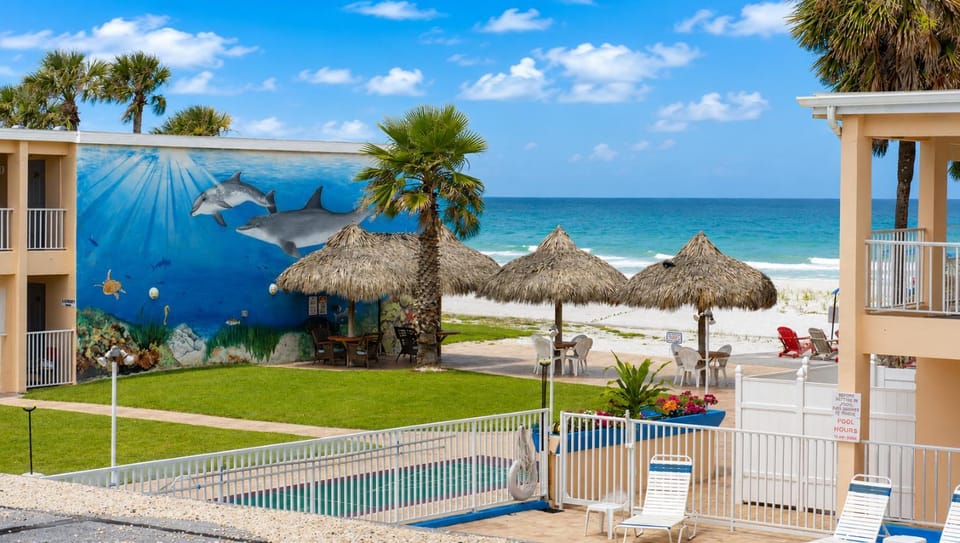 Property building, Beach, Swimming pool