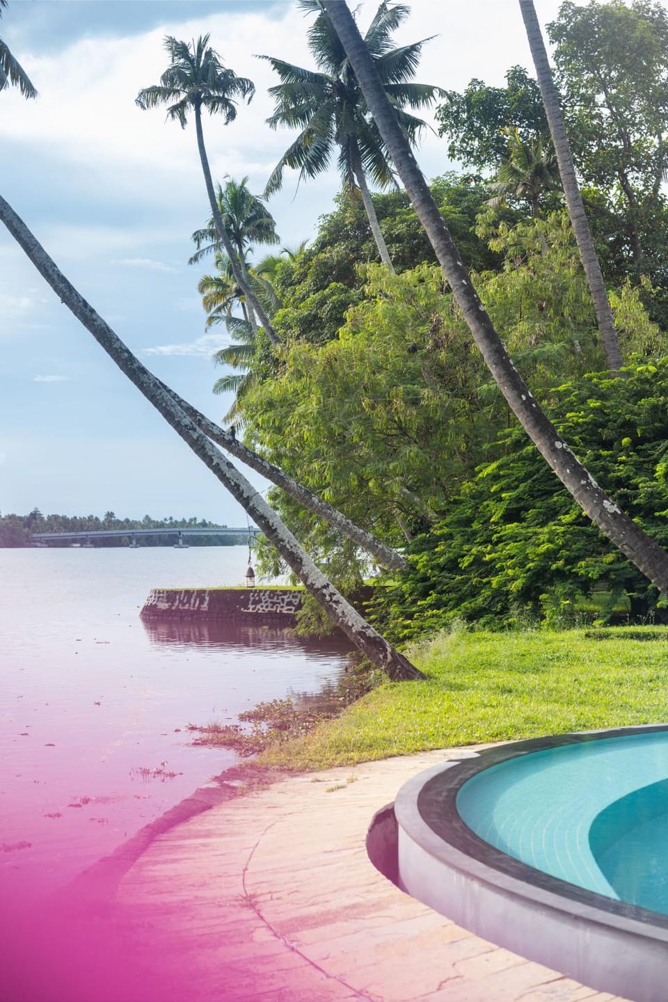 Natural landscape, River view, Swimming pool