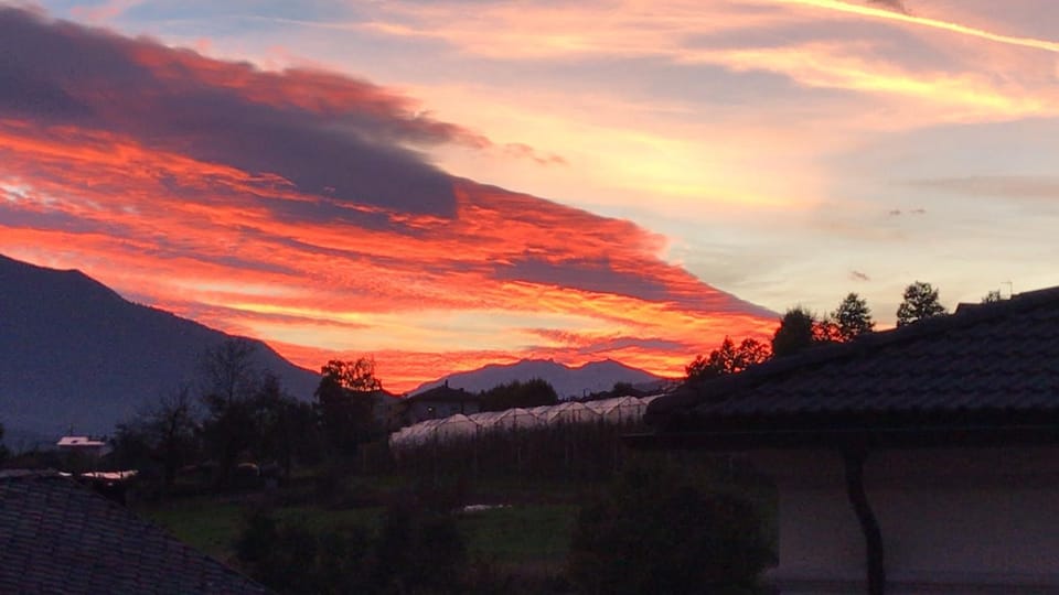 Natural landscape, Mountain view, Sunset