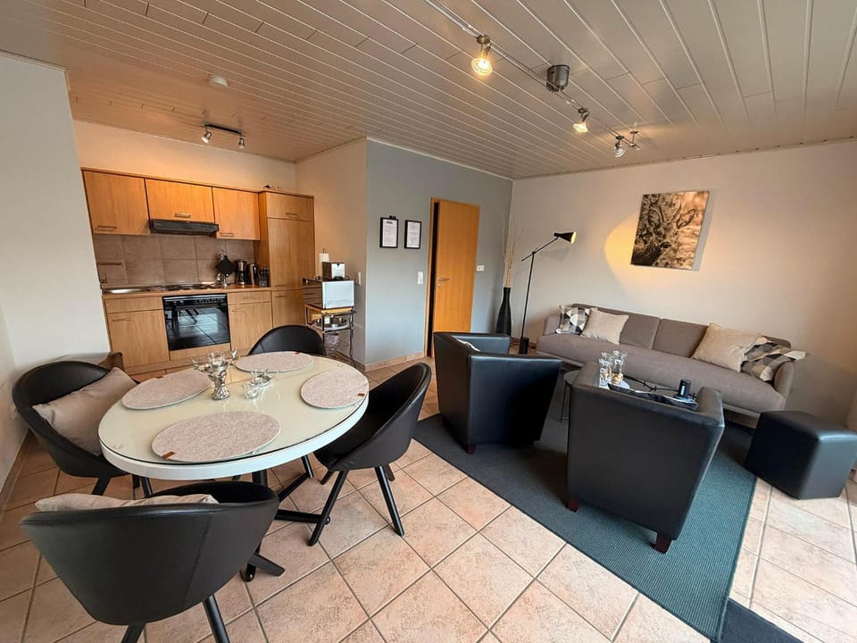 Living room, kitchen