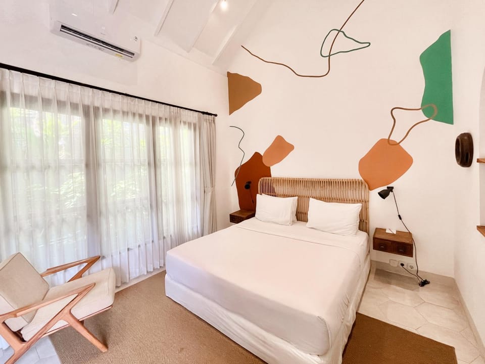Bed, Bedroom, air conditioner