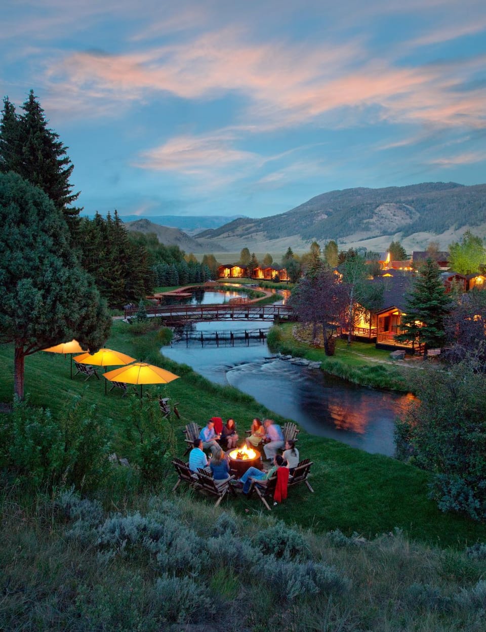 People, Natural landscape, Summer, On site, Mountain view, River view, group of guests