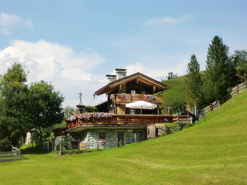 Property building, Summer, Garden