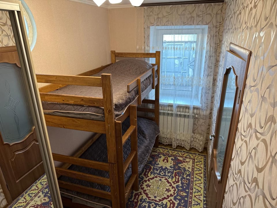 Bed, Photo of the whole room, Bedroom, bunk bed, wardrobe