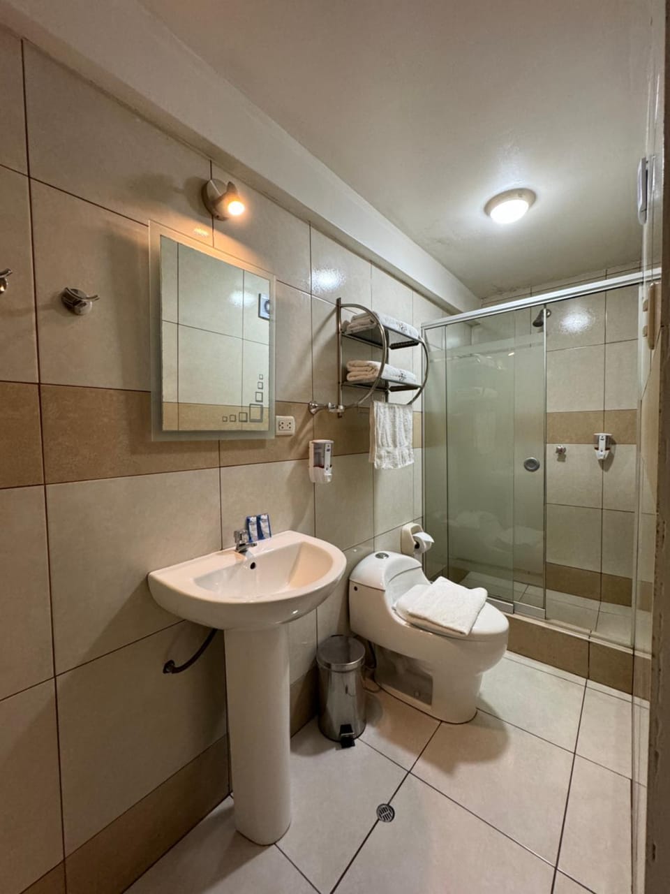 Shower, Toilet, Bathroom, towels