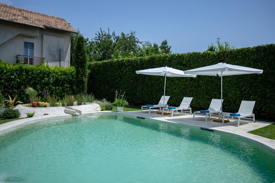 Patio, Day, Garden, Garden view, Pool view, Swimming pool, Swimming pool, sunbed