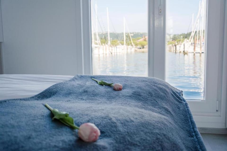 Floating Sea House Portorose Docked boat in Istria County