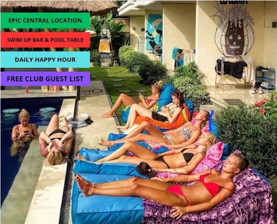 Pool view, Swimming pool, group of guests