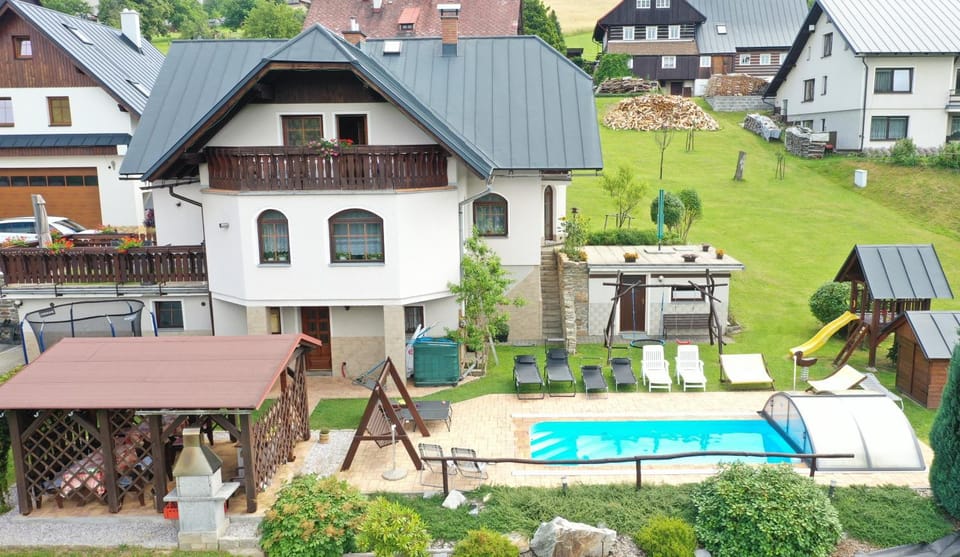 Bird's eye view, Children play ground, Garden, Garden view, Swimming pool