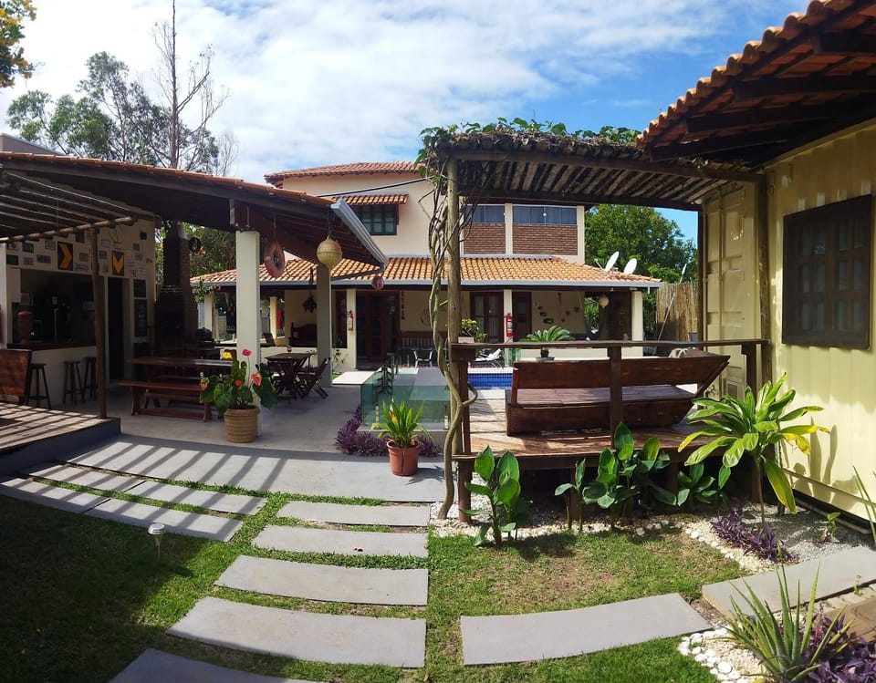 Property building, Spring, Garden, Dining area, Garden view