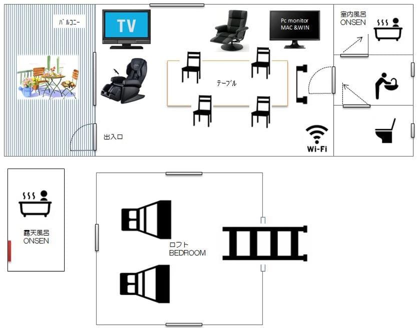 Facade/entrance, Bird's eye view, Floor plan, Area and facilities