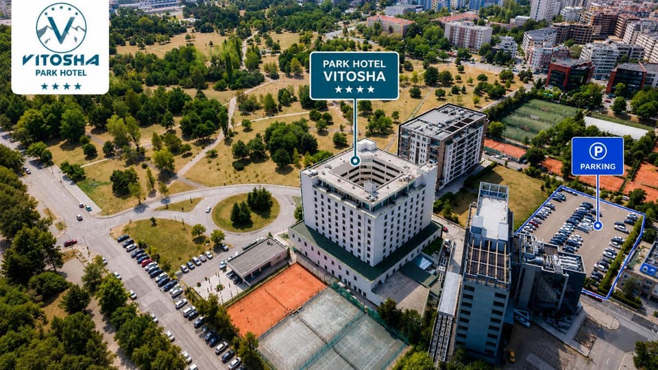 Property building, Bird's eye view, Parking