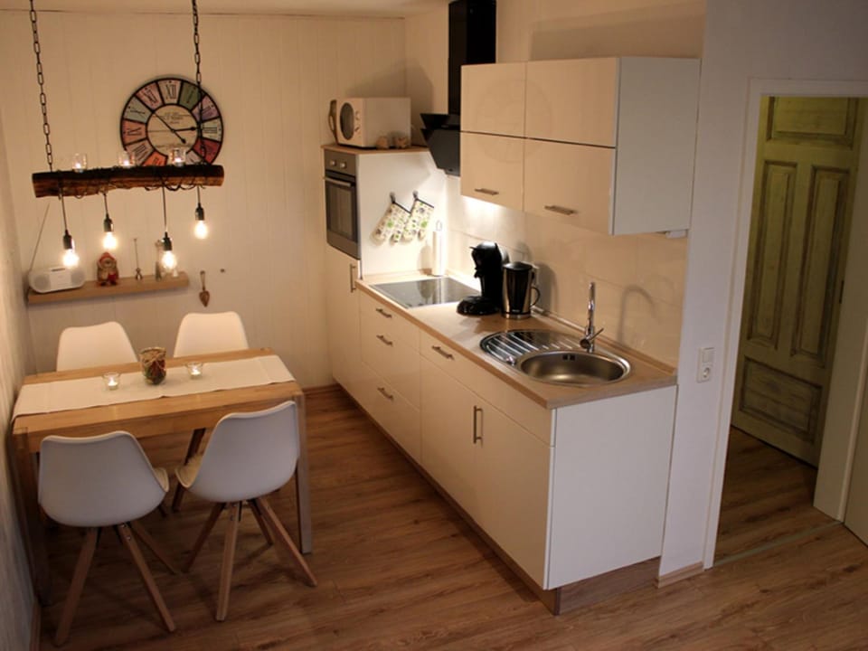 Kitchen or kitchenette, Dining area, dishwasher, microwave, stove