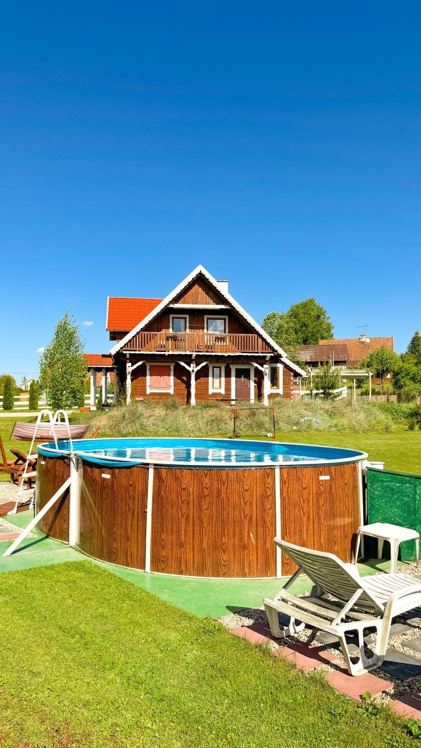 Property building, Pool view, Swimming pool, sunbed