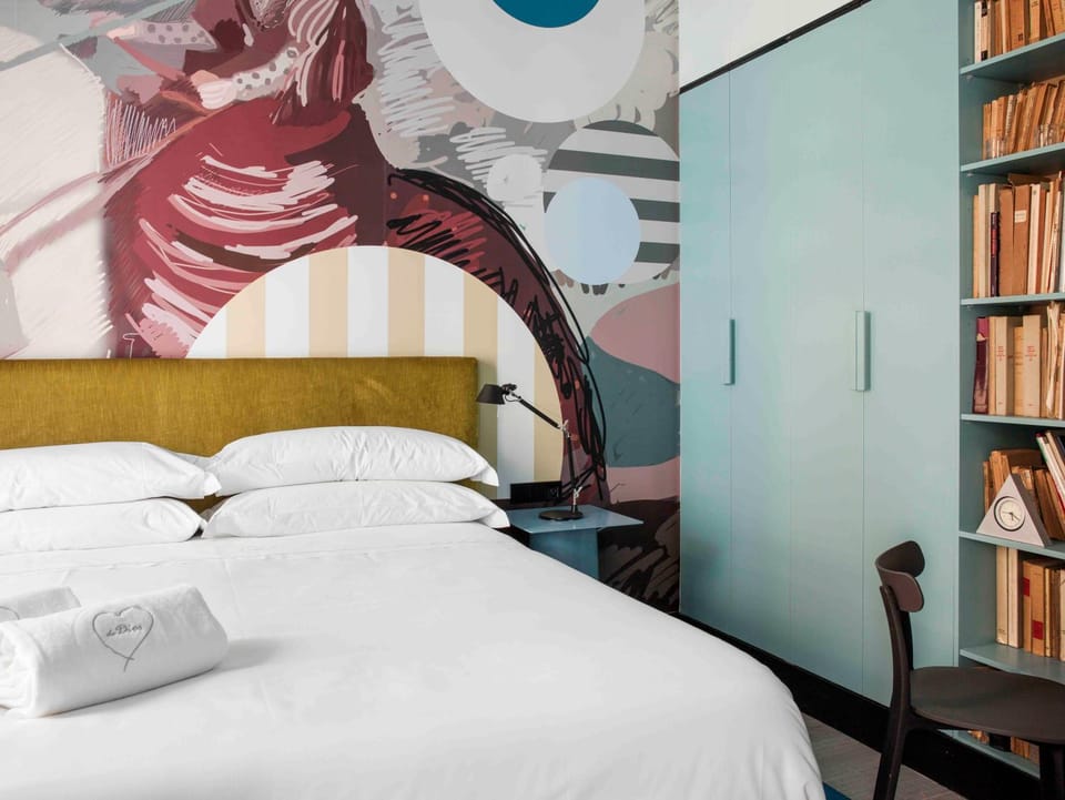 Bed, Library, Bedroom