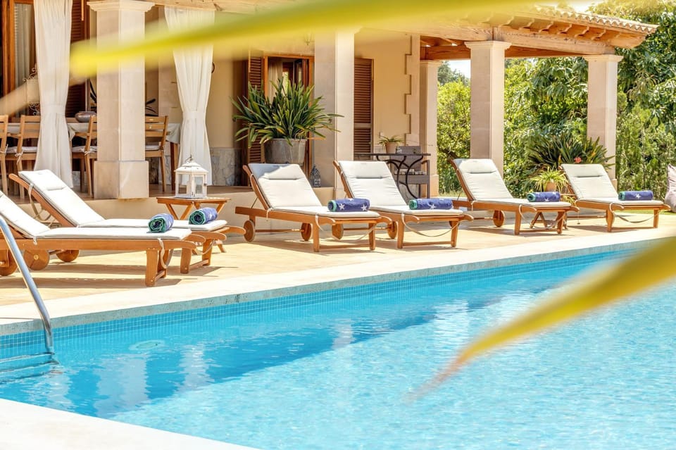 Property building, Living room, Swimming pool