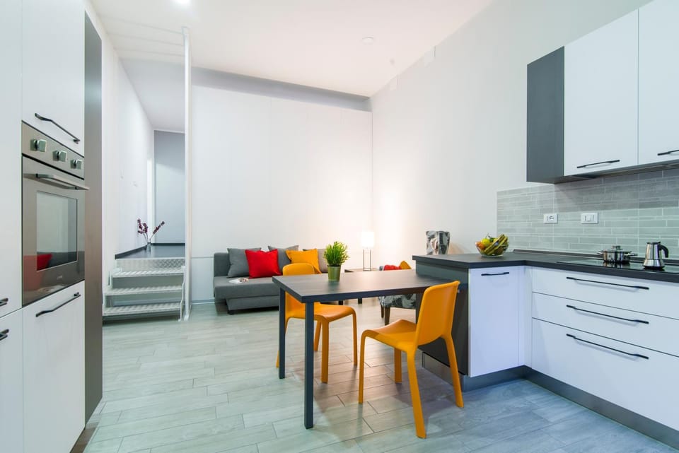 Kitchen or kitchenette, Living room, Dining area