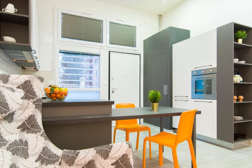 Kitchen or kitchenette, Living room, Dining area